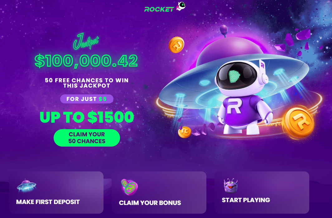 >Casino Rocket $5 deposit casino bonus